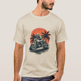 Sonnenuntergang Motorrad-T - Shirt