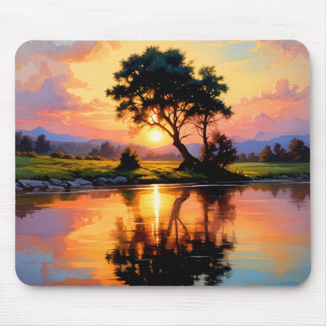 Sonnenuntergang Mousepad (Vorne)