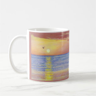 "SONNENUNTERGANG MÖWE NAPLES FLORIDA" KAFFEETASSE