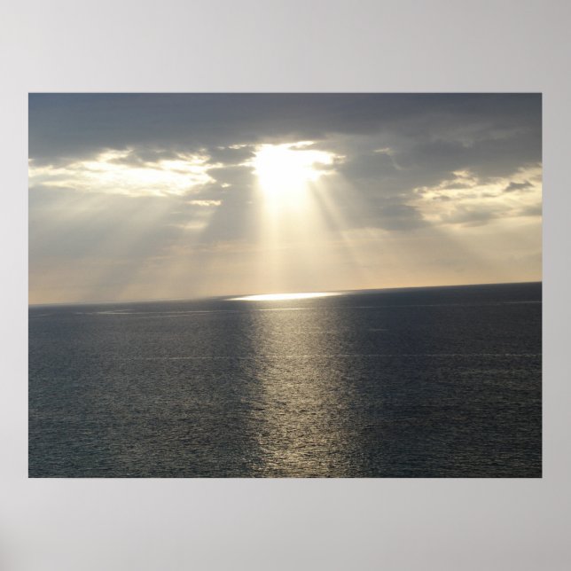 Sonnenuntergang nach dem Sturm Poster (Vorne)