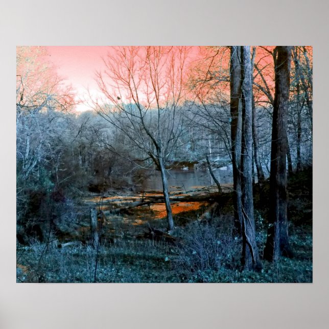 Sonnenuntergang Naht Poster (Vorne)