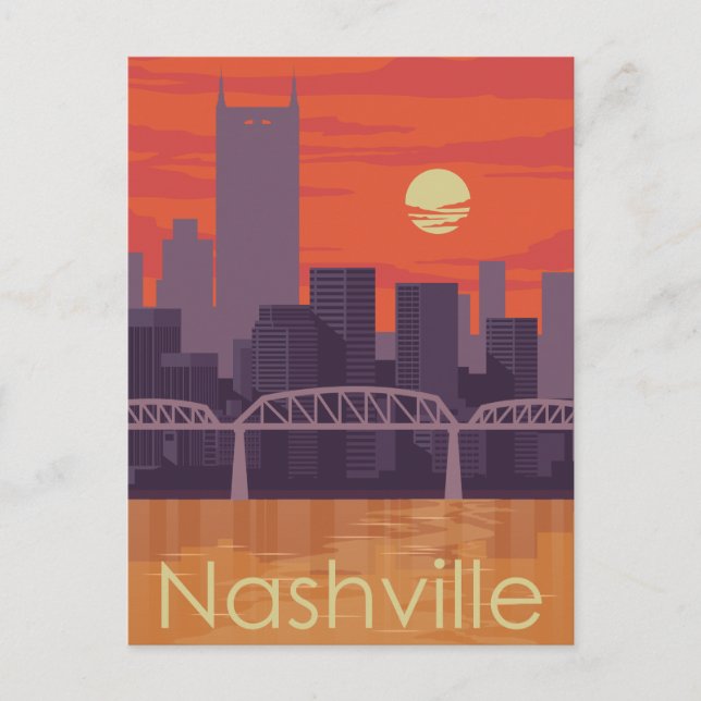 Sonnenuntergang | Nashville, Tennessee Postkarte (Vorderseite)
