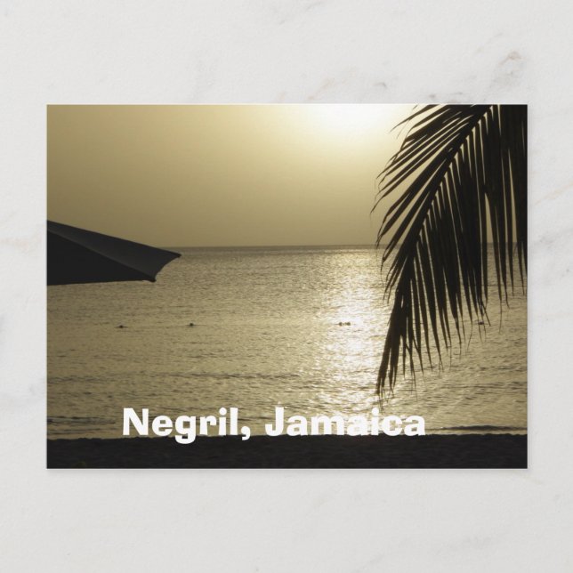 Sonnenuntergang: Negril, Jamaica Postcard Postkarte (Vorderseite)