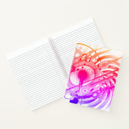 (Sonnenuntergang) Neon-Tinte-Galaxie-Spirale Notizbuch
