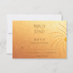 Sonnenuntergang Obre Sonnenstrahlen dots mandala H RSVP Karte