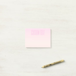Sonnenuntergang Ombre von Pink zu Pfirsich mit anp Post-it Klebezettel