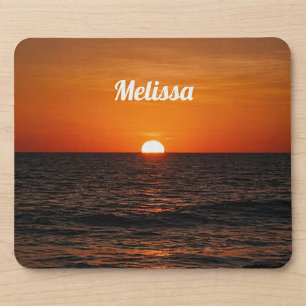 Sonnenuntergang Ozean Benutzerdefinierter Name Mousepad
