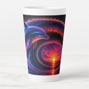 Sonnenuntergang Ozean Delfin Milchtasse
