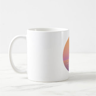 Sonnenuntergang Ozean Minimalistische Tasse – Hand