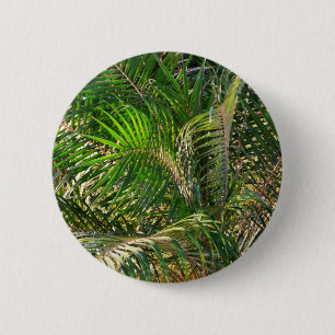 Sonnenuntergang Palm Fronds Tropical Button