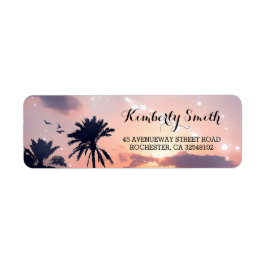 Sonnenuntergang Palmen Hochzeit