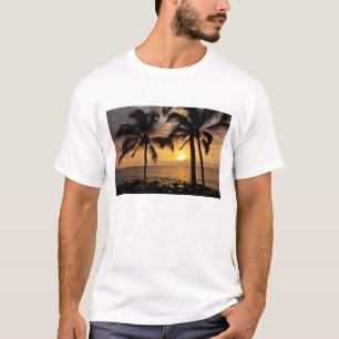 Sonnenuntergang Palmen T-Shirt