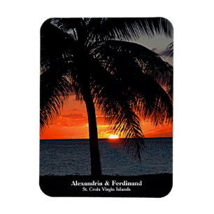 Sonnenuntergang Palmen Tree Ocean Beach personalis Magnet