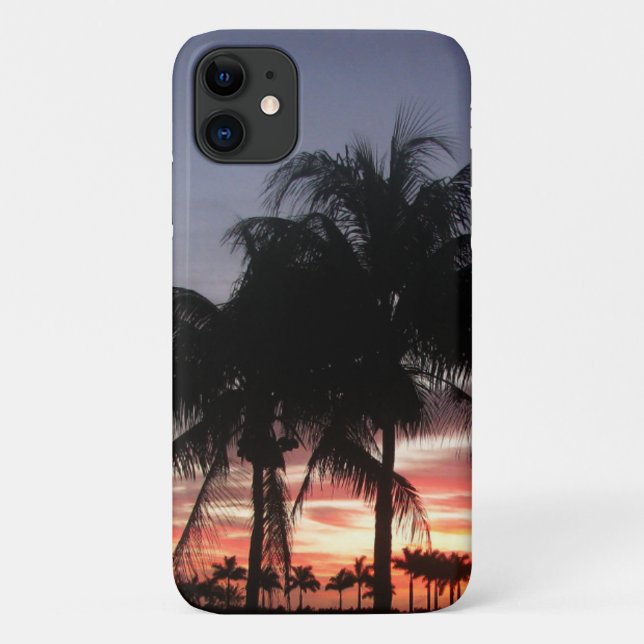 Sonnenuntergang Palmen Trees Case-Mate iPhone Hülle (Rückseite)