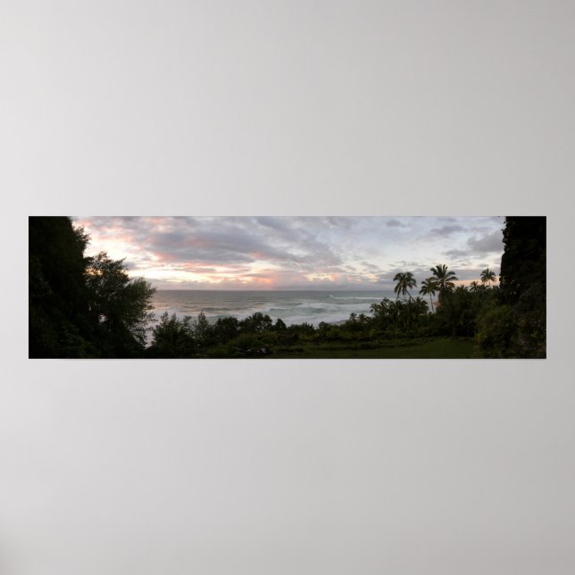 Sonnenuntergang-Panoramaposter Poster (Vorne)