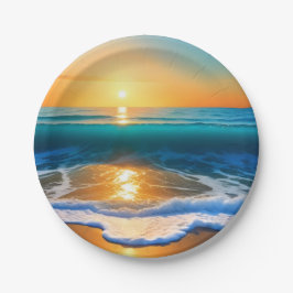 Sonnenuntergang Pappteller