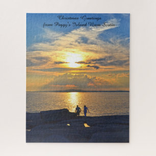 Sonnenuntergang Peggy's Island Nova Scotia. Puzzl Puzzle