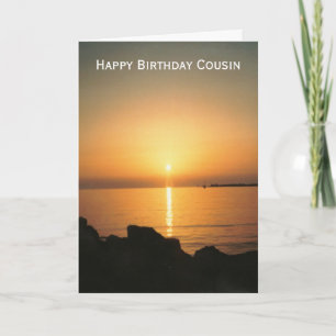 Sonnenuntergang Personalisierter Cousin Geburtstag Karte