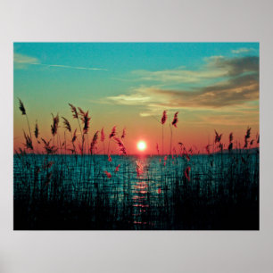 Sonnenuntergang-Plakat Poster