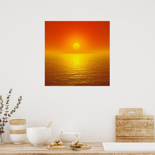 Sonnenuntergang Poster (Küche)
