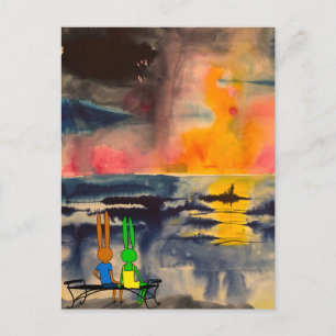 Sonnenuntergang Postkarte