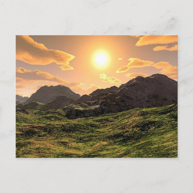 Sonnenuntergang Postkarte (Vorderseite)