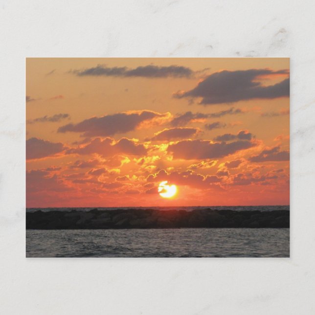 Sonnenuntergang Postkarte (Vorderseite)