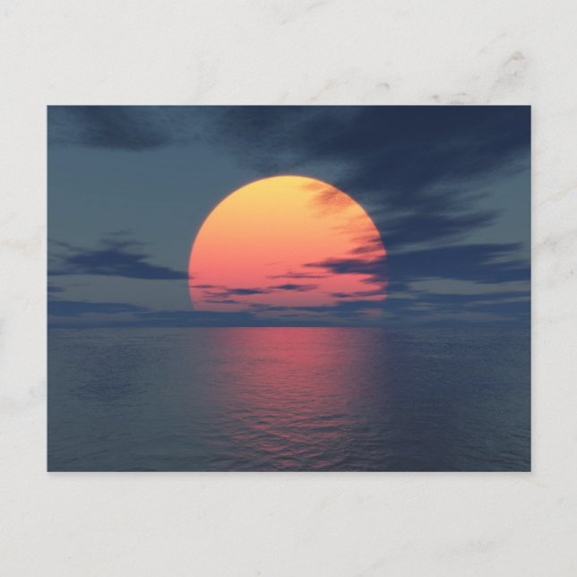 Sonnenuntergang Postkarte (Vorderseite)