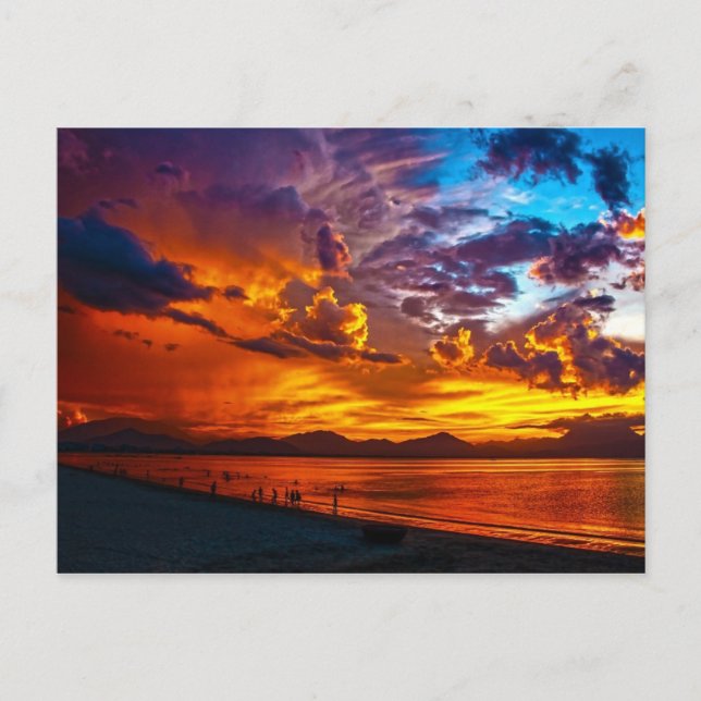 Sonnenuntergang Postkarte (Vorderseite)