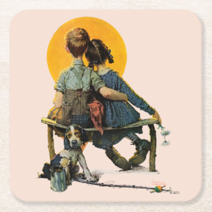 Sonnenuntergang Rechteckiger Pappuntersetzer