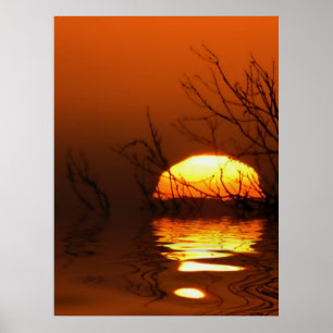 Sonnenuntergang Reflection Poster