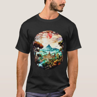 Sonnenuntergang Retro T-Shirt