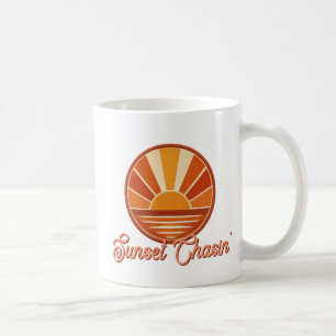 Sonnenuntergang Retro-Vibes Kaffeetasse