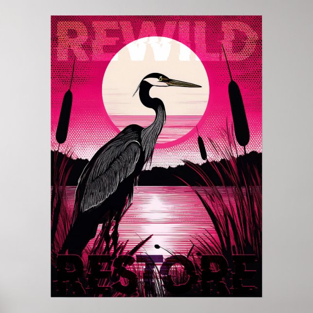 Sonnenuntergang/Rewild & Restore Poster (Vorne)