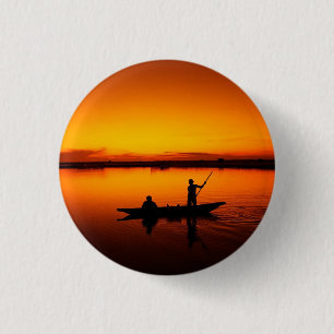 Sonnenuntergang, Ruderboot Silhouette-16497 Button