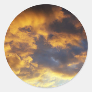 Sonnenuntergang Runder Aufkleber