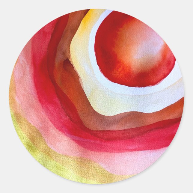 Sonnenuntergang Runder Aufkleber (Vorderseite)