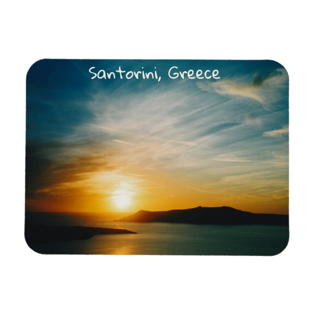 Sonnenuntergang Santorin, Griechenland Magnet (Horizontal)