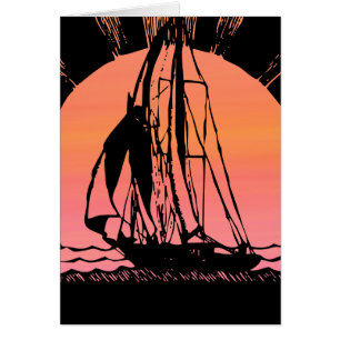 Sonnenuntergang-Schiff