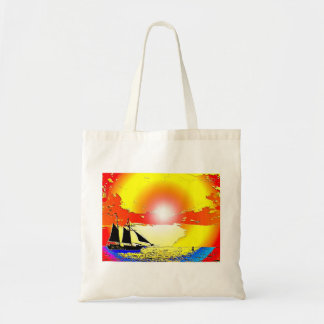 Sonnenuntergang-Schiffs-Taschen-Tasche Tragetasche