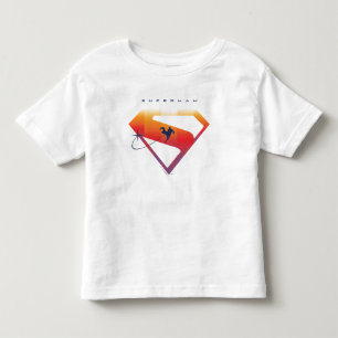 Sonnenuntergang Schweben Superman Schild Kleinkind T-shirt