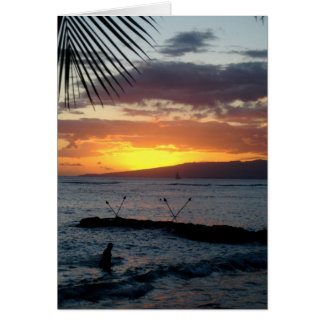 Sonnenuntergang-Schwimmen