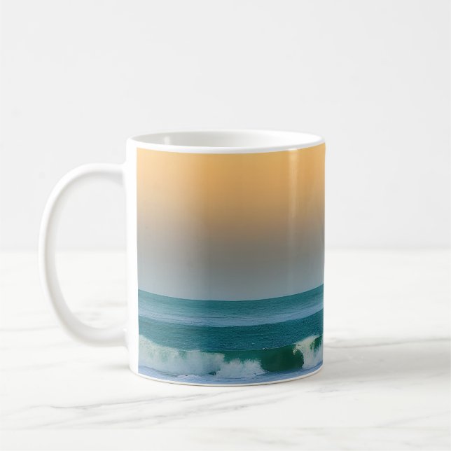 Sonnenuntergang Seascape 45 Kaffeetasse (Links)