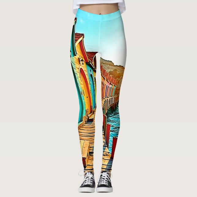 Sonnenuntergang: Seaside Hues Leggings (Vorderseite)