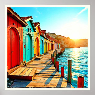Sonnenuntergang: Seaside Hues Poster