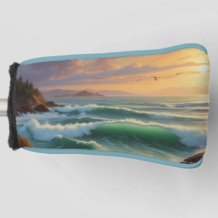 Sonnenuntergang Seeanstrich Malerei Golf Headcover