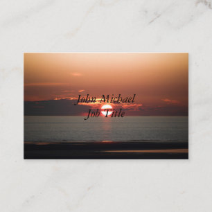 Sonnenuntergang-Seeentwurf Visitenkarte