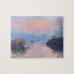 Sonnenuntergang: Seine am Lavacourt Monet Frische  Puzzle<br><div class="desc">Sonnenuntergang an der Seine am Lavacourt,  Wintereffekt,  Claude Monet 1880. Öl auf Leinwand.</div>