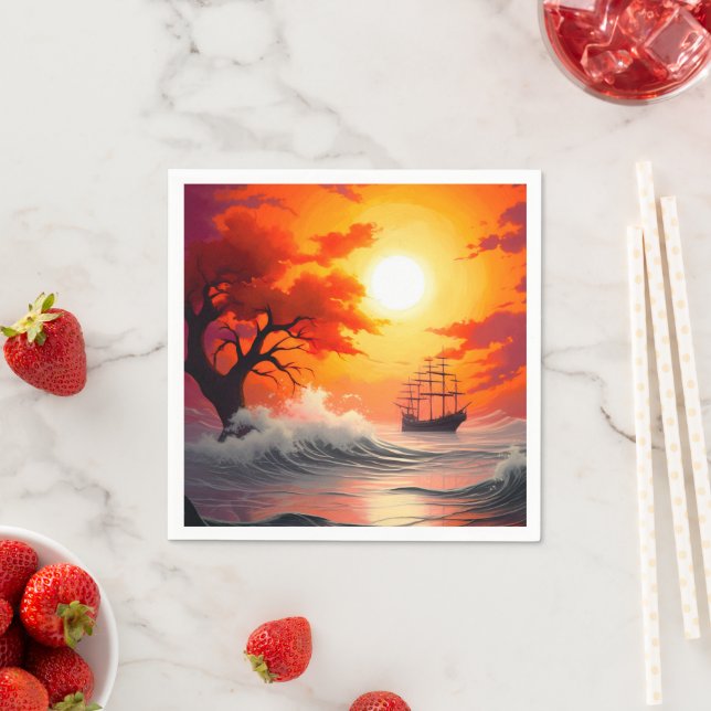 Sonnenuntergang Serviette (Beispiel)