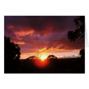 Sonnenuntergang sieht Karte an